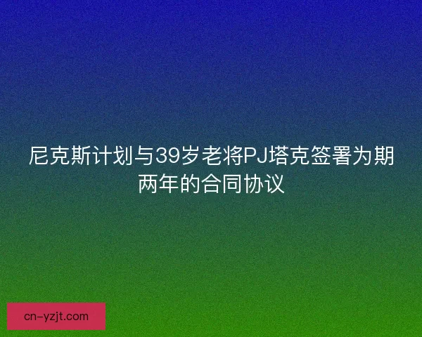 尼克斯计划与39岁老将PJ塔克签署为期两年的合同协议 尼克斯计划与39岁老将PJ塔克签署为期两年的合同协议