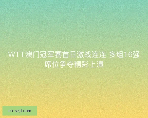 WTT澳门冠军赛首日激战连连 多组16强席位争夺精彩上演 WTT澳门冠军赛首日激战连连 多组16强席位争夺精彩上演
